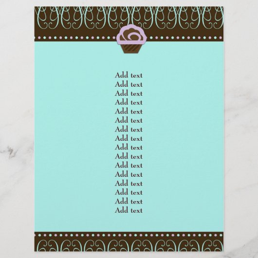 311 Türkis & Lila Wirbel Sweet Flyer (Vorne)