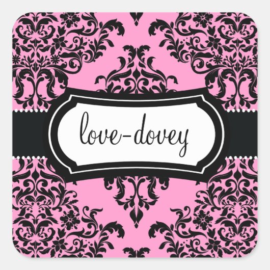 311 Umweg Dovey Damask Sticker Pink (Vorderseite)