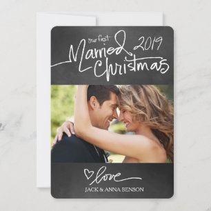 311 Unser erster Verheirateter Weihnachtskarten-Ch Feiertagskarte