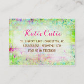 311 Upcycle Süsse brünett Visitenkarte (Rückseite)