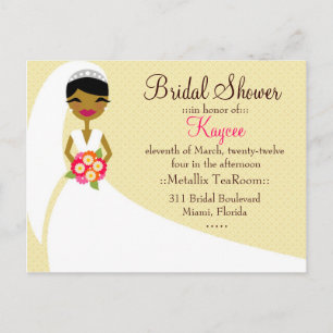 311-UPDO KAYCEE BRIDE AFRIKANAMERIKAN EINLADUNGSPOSTKARTE