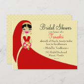 311-UPDO TANUSHRI BRIDE INDIAN EINLADUNGSPOSTKARTE (Vorne/Hinten)