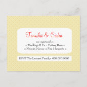 311-UPDO TANUSHRI BRIDE INDIAN EINLADUNGSPOSTKARTE (Rückseite)