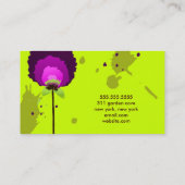 311-VERFÜHRERISCHES LILA ALLIUM | NEON VISITENKARTE (Rückseite)