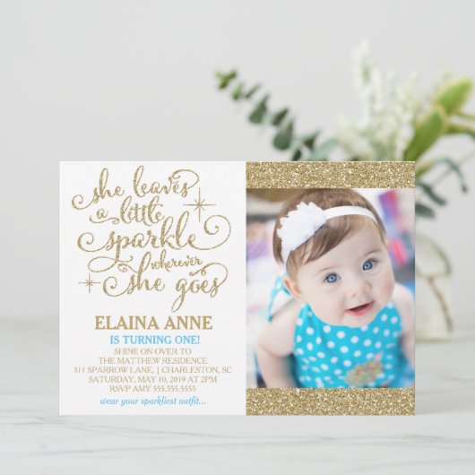 311 Verlasst sie ein kleines Sparkle, wohin sie au Einladung (Stehend Vorderseite)