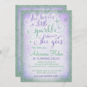 311 Verlasst sie eine kleine Lila Münze Einladung (Vorne/Hinten)