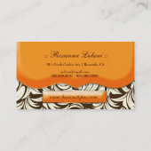 311 verschwenderische Mandarine | Brown u. Creme Visitenkarte (Rückseite)