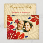 311-VINTAGE EINLADUNG ROT (Vorne/Hinten)