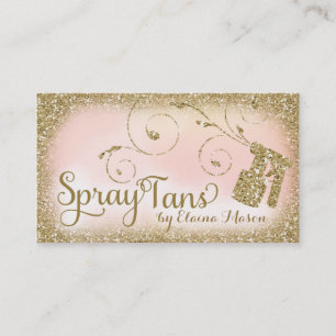 311 Vintage Glam Sprüh-Tanning Gold Glitter Rosa Visitenkarte