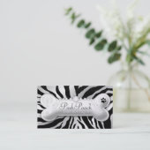 311 vornehmer RosaZebra "Silber " des Hündchen- Visitenkarte (Stehend Vorderseite)