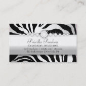 311 vornehmer RosaZebra "Silber " des Hündchen- Visitenkarte (Rückseite)