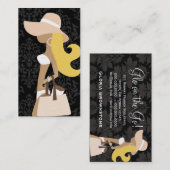 311 Weiß-Bikinifashionista-Blondinen-Hut Visitenkarte (Vorne/Hinten)