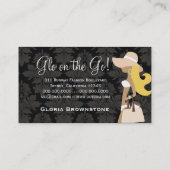 311 Weiß-Bikinifashionista-Blondinen-Hut Visitenkarte (Rückseite)