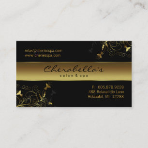 311 Wellness-Center - Salon-Blumen-elegante Visitenkarte