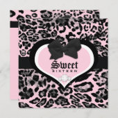 311 Wild im Herzen 16 . Geburtstag| Quinceanera Einladung (Vorne/Hinten)