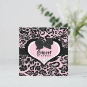 311 Wild im Herzen 16 . Geburtstag| Quinceanera Einladung (Stehend Vorderseite)