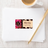 311 Wild Lily Leopard Pink Adressaufkleber (Insitu)