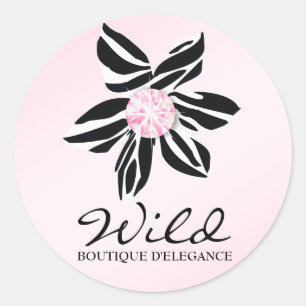 311 Wild-Zebra-Blume Rosa Aufkleber