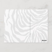 311-Wild-Zebra-Blume | Schwarz-Rosa-Dimaond Postkarte (Rückseite)