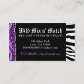 311 wildes Match der Mischungs-n lila Visitenkarte (Rückseite)