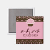 311 Wirbel rosa braun Magnet (Vorderseite/Rückseite)