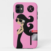 311 wirklicher Anwesenfashionista-brünette Flieger Case-Mate iPhone Hülle (Rückseite)