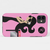 311 wirklicher Anwesenfashionista-brünette Flieger Case-Mate iPhone Hülle (Rückseite (Horizontal))