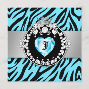 311 Zebra Tique Kiss Queen of Hearts Sweet16 Einladung