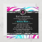 311 Zees Safari Electric Blue Einladung (Rückseite)