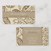 311 ZITRONEN-MIT BLUMENVINTAGES VISITENKARTE (Vorne/Hinten)