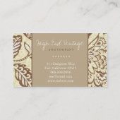 311 ZITRONEN-MIT BLUMENVINTAGES VISITENKARTE (Rückseite)