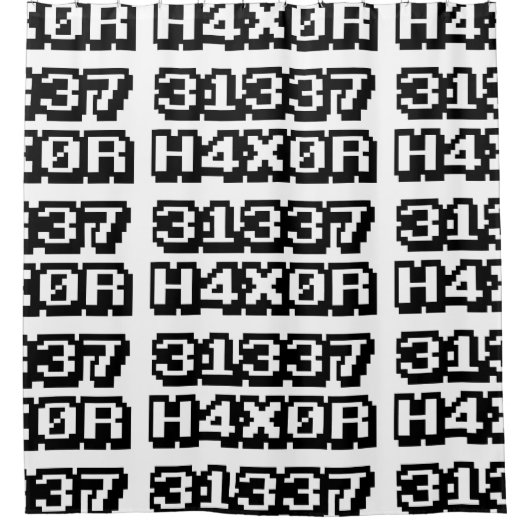 31337 H4X0R DUSCHVORHANG (Vorderseite)
