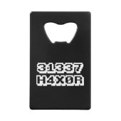31337 H4X0R GELDKARTEN FLASCHENÖFFNER (Rückseite)