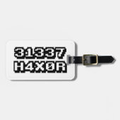 31337 H4X0R GEPÄCKANHÄNGER (Vorderseite horizontal)