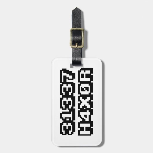 31337 H4X0R GEPÄCKANHÄNGER (Vorderseite vertikal)