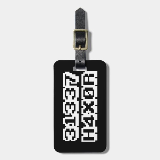 31337 H4X0R GEPÄCKANHÄNGER (Vorderseite vertikal)