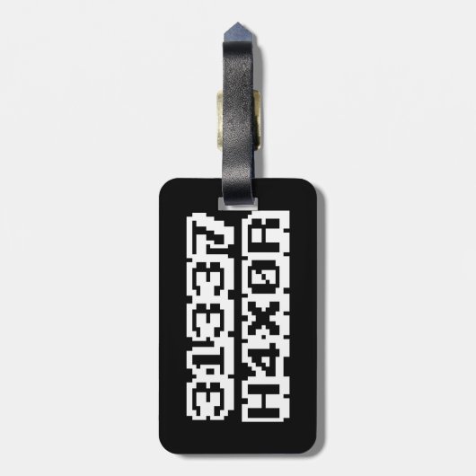 31337 H4X0R GEPÄCKANHÄNGER (Rückseite vertikal)