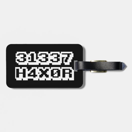 31337 H4X0R GEPÄCKANHÄNGER (Rückseite horizontal)