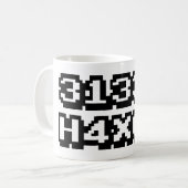 31337 H4X0R KAFFEETASSE (Vorderseite Links)