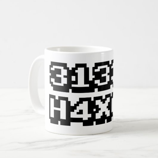 31337 H4X0R KAFFEETASSE (Vorderseite Links)