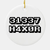 31337 H4X0R KERAMIKORNAMENT (Hinten)