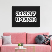31337 H4X0R LEINWANDDRUCK (Insitu (Wohnzimmer))