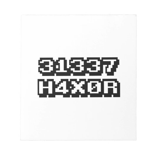 31337 H4X0R NOTIZBLOCK (Vorderseite)