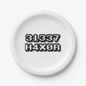 31337 H4X0R PAPPTELLER (Vorderseite)