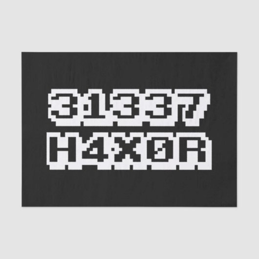31337 H4X0R SEIDENPAPIER (Vorderseite)