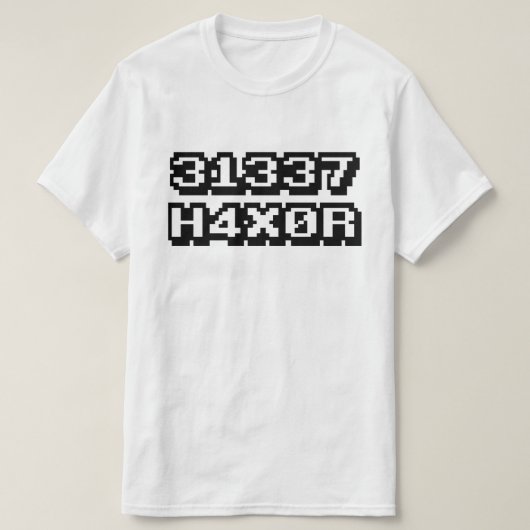31337 H4X0R T-Shirt (Design vorne)