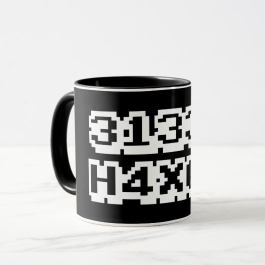 31337 H4X0R TASSE (Vorderseite Links)