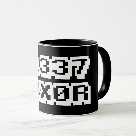 31337 H4X0R TASSE (VorderseiteRechts)