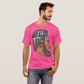 314 Stl Afroamerikanischer Schwarzer Mann Mit Bart T-Shirt (Vorne ganz)