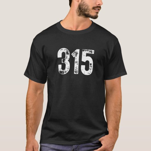 315 Area Code Syracuse NY Mobile Telefone Area Co T-Shirt (Vorderseite)